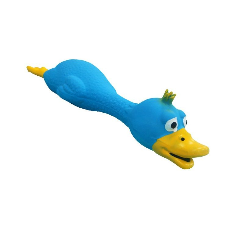 Игрушка "Курица", 180 мм синяя для собак мелких и средних пород с пищалкой из латекса  #1