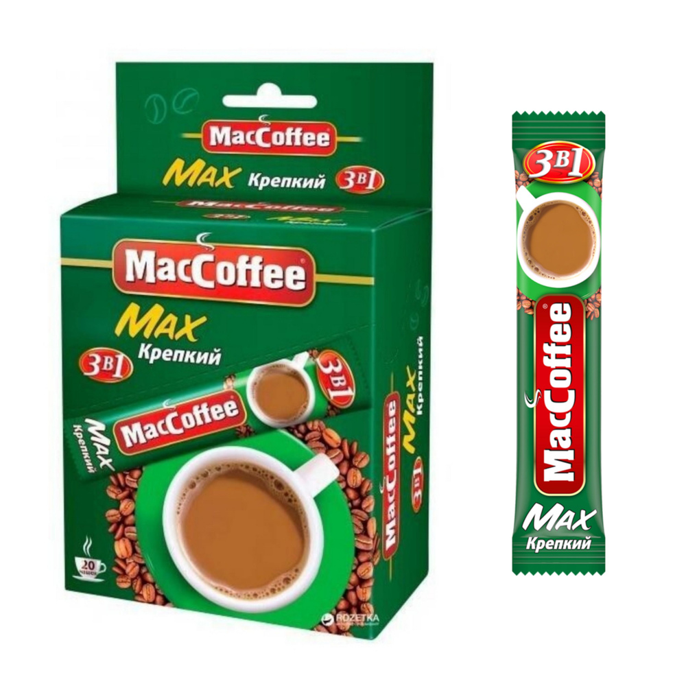 Кофейный напиток MacCoffee Max Крепкий, 20 стиков х 16 г #1