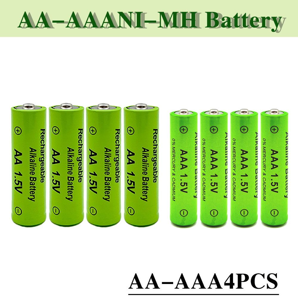 1.5V AA-AAA Зарядная батарея AA Аккумулятор AA 4800-3800 мАч для ...