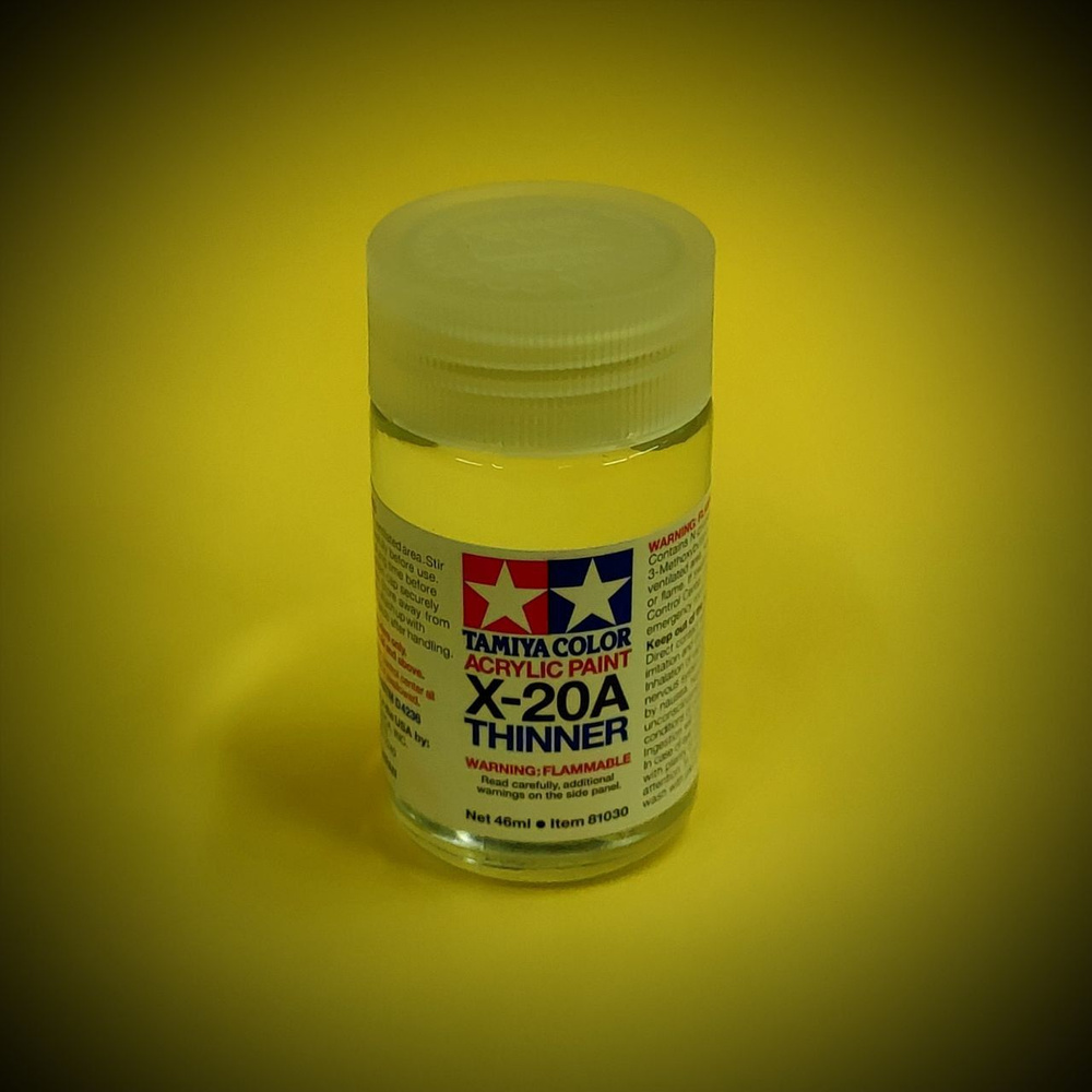 X-20A Растворитель для акриловых красок объем 46мл. Acryllic thinner, 46 ml. Tamiya, 81030  #1