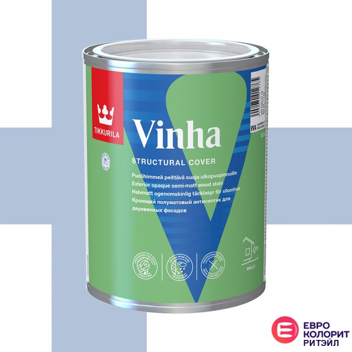 Tikkurila Vinha 0,9 л Краска для деревянного фасада белая основа А  #1