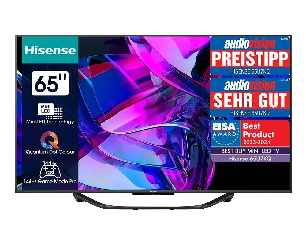 Hisense Телевизор 65U7KQ 65" 4K UHD, черный, серый #1