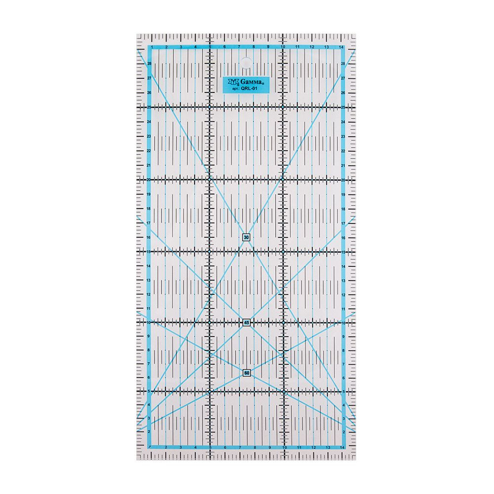 Линейка для пэчворка Gamma 15*30см пластик QRL-01 #1
