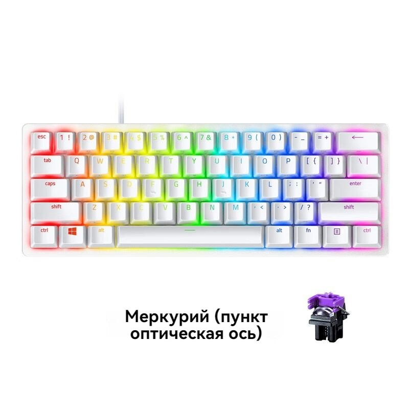 Razer Игровая клавиатура проводная Huntsman V2-B, Английская раскладка, черно-серый  #1