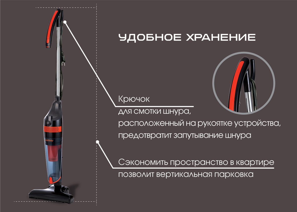 Вертикальный пылесос циклонного типа Endever