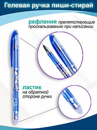 Стираемая гелевая ручка "Пиши-стирай"
