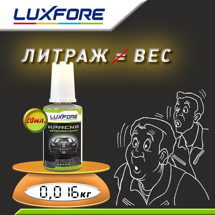 Luxfore подкраска с кисточкой 20мл. Литраж и вес