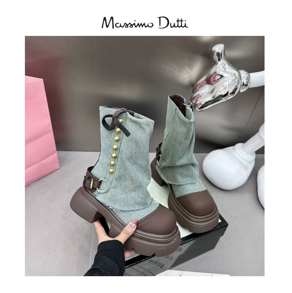 Ботинки Massimo Dutti - купить с доставкой по выгодным ценам винтернет-магазине OZON (1161663045)