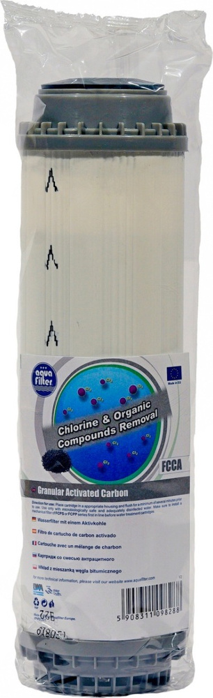 Картридж угольный 10SL (гранулированный кокосовый уголь, гранулы полипропиленового волокна) Aquafilter #1