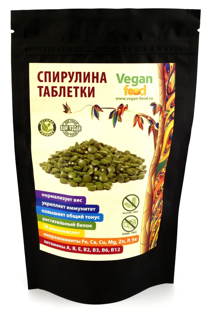 Спирулина таблетки Vegan Food, 100 г #1