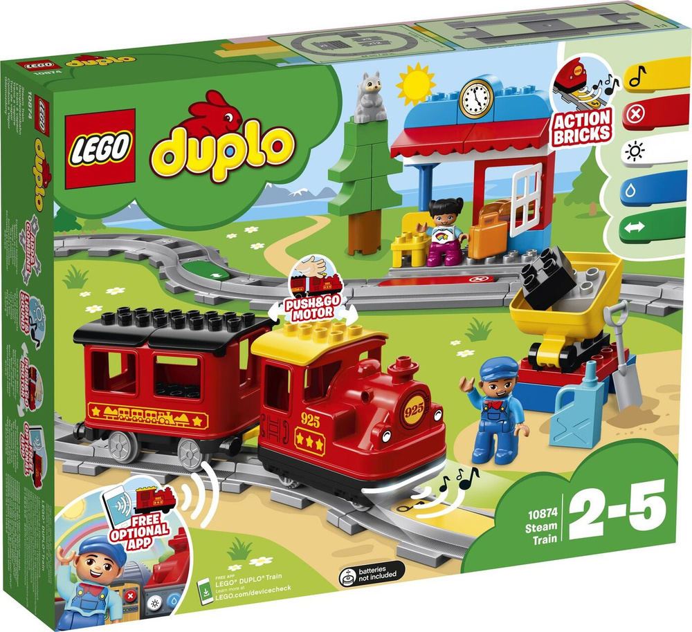 Конструктор LEGO DUPLO Town 10874 Поезд на паровой тяге