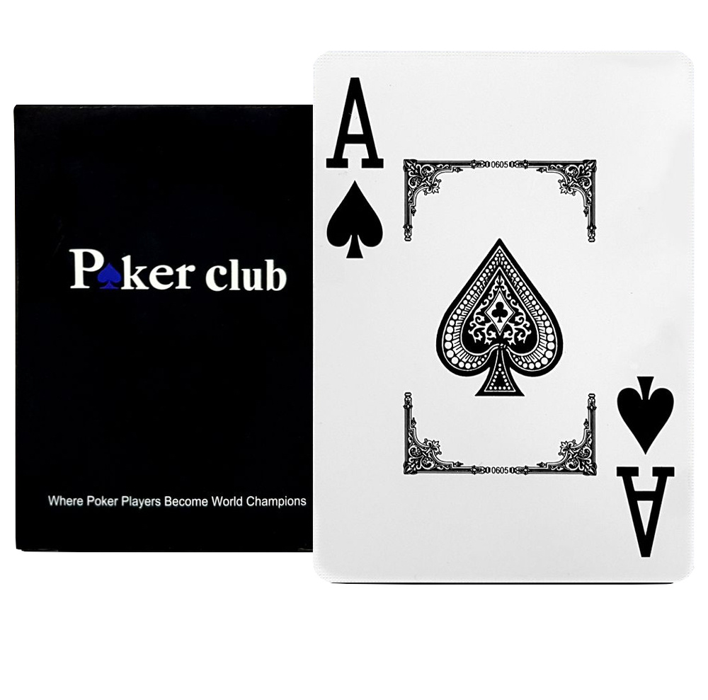 Пластиковые игральные карты Poker Club, 54 штуки, для покера, высокое качество, тактильно приятные, 100% #1