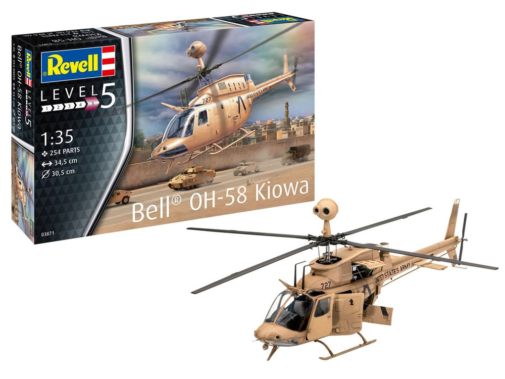 Модель для сборки Revell Американский лёгкий вертолёт OH-58 Kiowa, 03871  #1