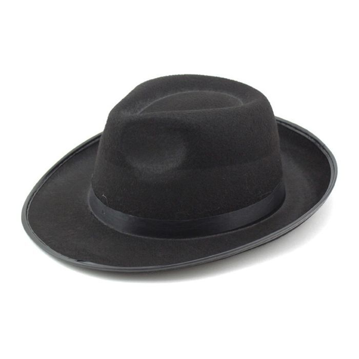 Шляпа "Гангстер" Черная с черной лентой #1