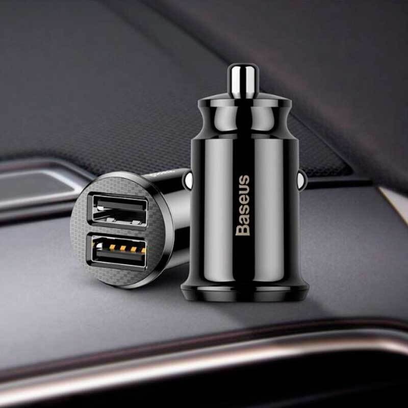 Автомобильное зарядное устройство Baseus Grain Car Charger Dual USB 5V 31A, CCALL-ML01  #1