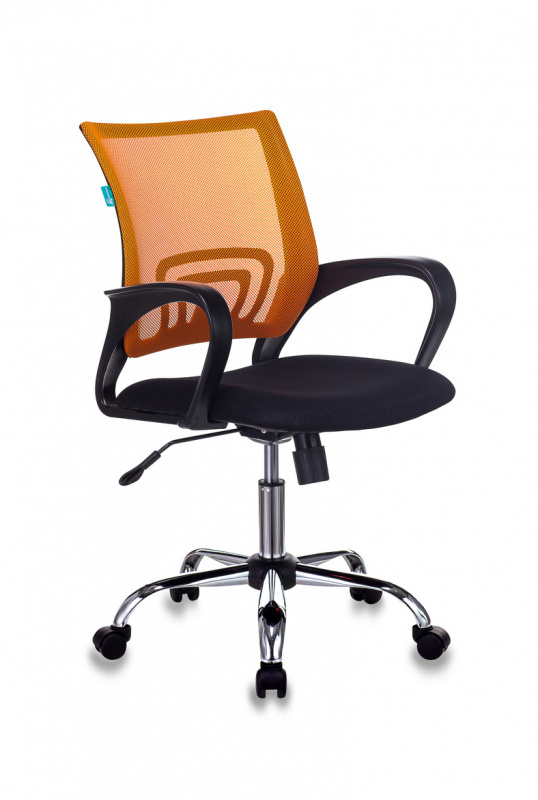 Кресло Бюрократ CH-695N/SL/OR/BLACK спинка сетка оранжевый TW-38-3 сиденье черный TW-11 крестовина хром #1