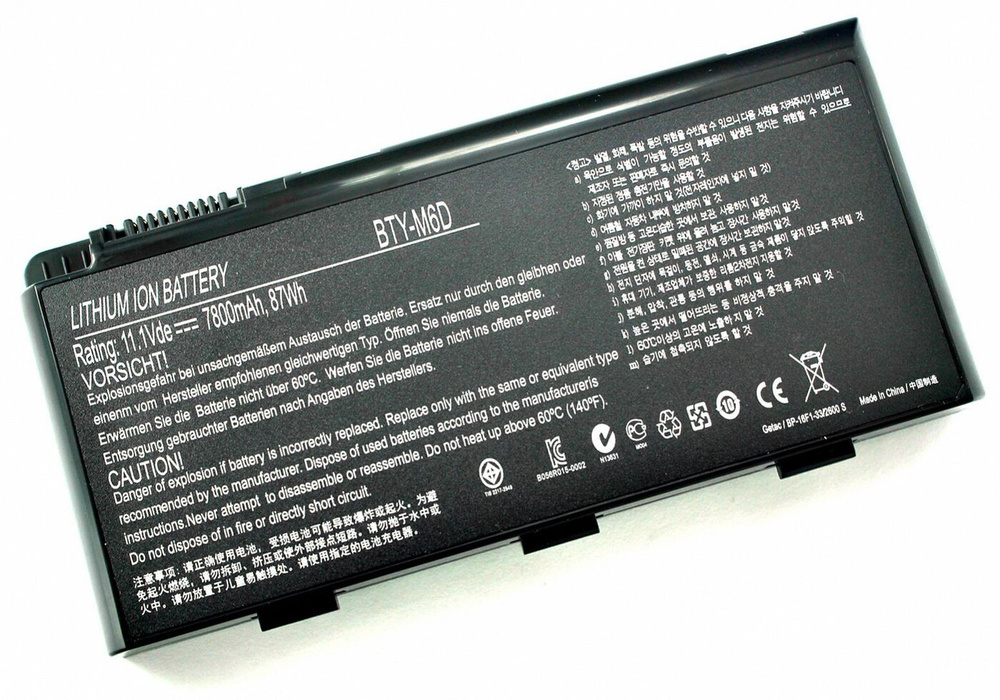 Аккумулятор для ноутбука MSI GT60 GT70 GT660 GT663 GT670 GT680 (11.1V 6600mAh) P/N: BTY-GS70 BTY-M6D #1