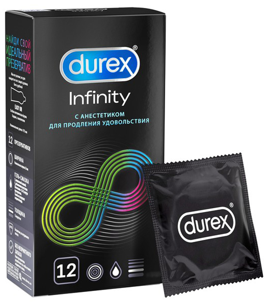 Durex Infinity Презервативы с анестетиком, 12 шт #1