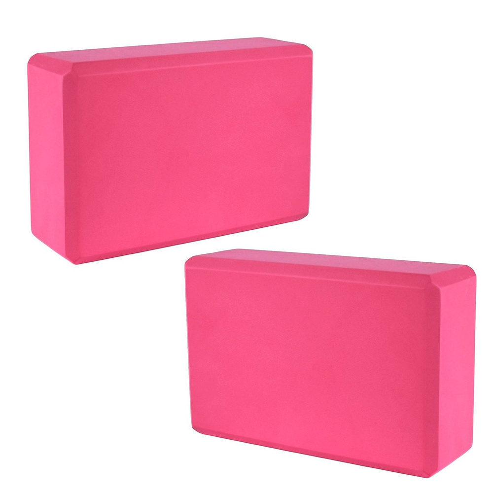 Блок для йоги комплект 2 шт CLIFF 23х15х10см, 200гр, розовый #1