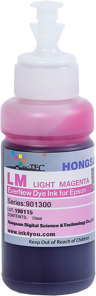 Чернила DCTec водорастворимые Epson L800 EverNew Light Magenta (светло-пурпурный) 70 мл с дозатором  #1