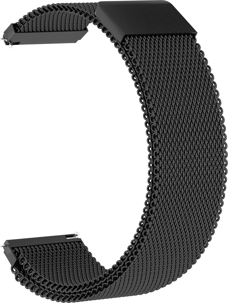 Ремешок металлический GSMIN Milanese Loop 20 для Samsung Galaxy Watch Active / Active 2 (Черный)  #1