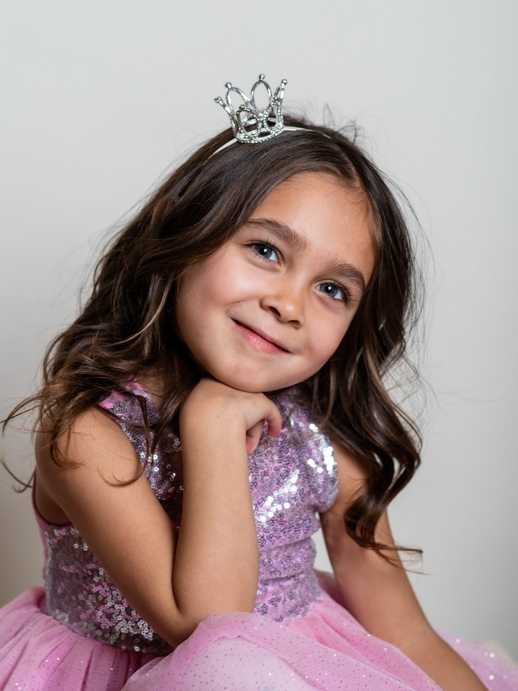 Ободок с короной для девочки, корона детская "Нэйс", цвет серебристый  #1