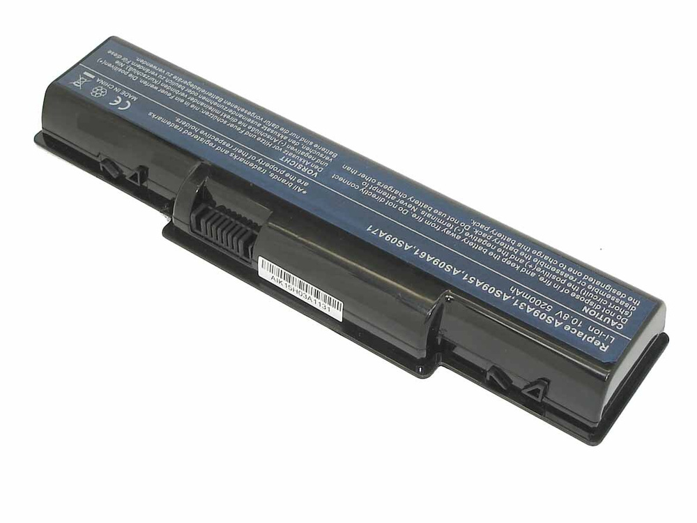 Аккумуляторная батарея для ноутбука Acer Aspire 5516 5200mAh AS09A61 OEM черная  #1