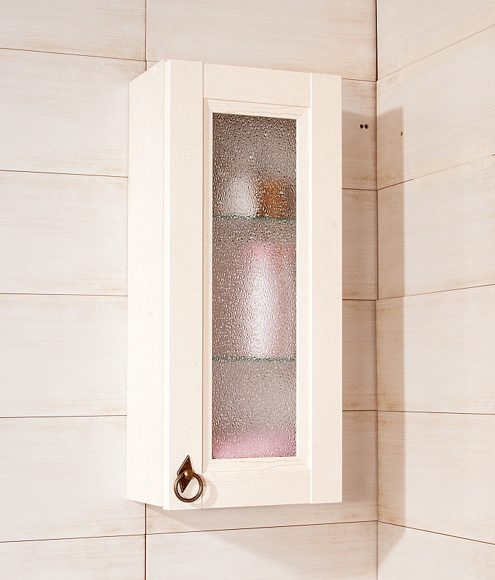 Бриклаер Шкаф навесной для ванной, Кантри 30, 30х18х70 см, Универсальный  #1