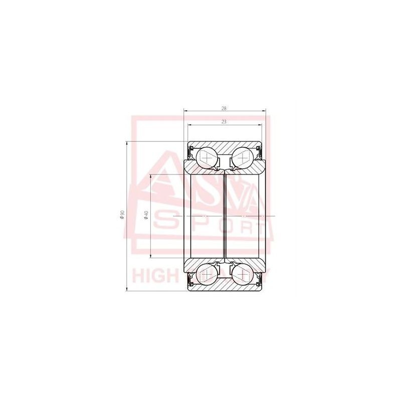 Подшипник ступицы TOYOTA LC90 ASVA DAC4090002823 #1