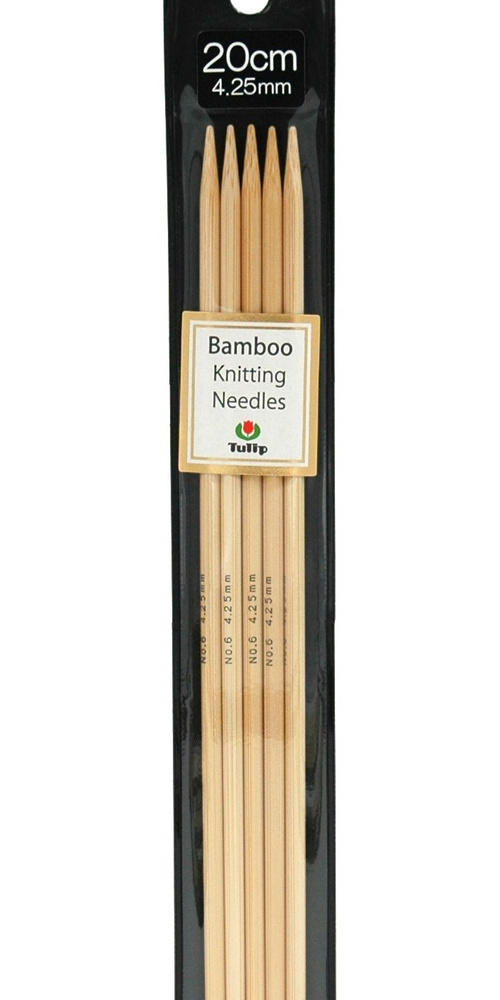 Спицы чулочные "Bamboo" 4,25мм/20см, Tulip, KND080425 #1