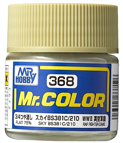 Mr.Color Краска эмалевая цвет Sky BS381C/210 (RAF Fighter Camo), 75% матовый, 10мл  #1