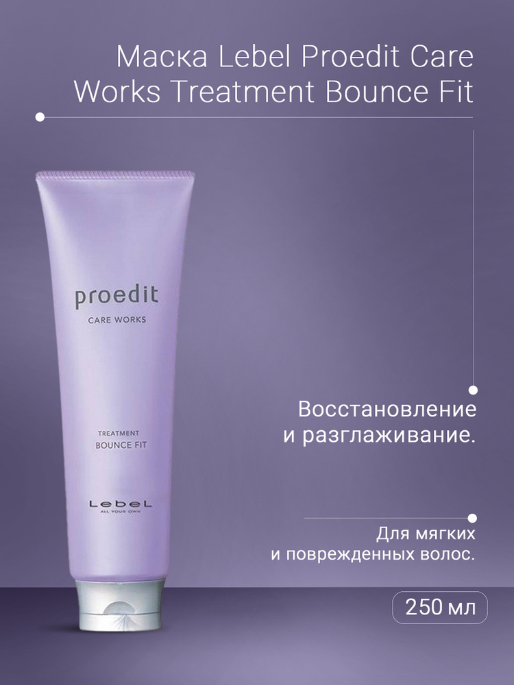 Lebel Proedit Care Works Treatment Bounce Fit Маска для мягких/поврежденных волос 250 мл  #1
