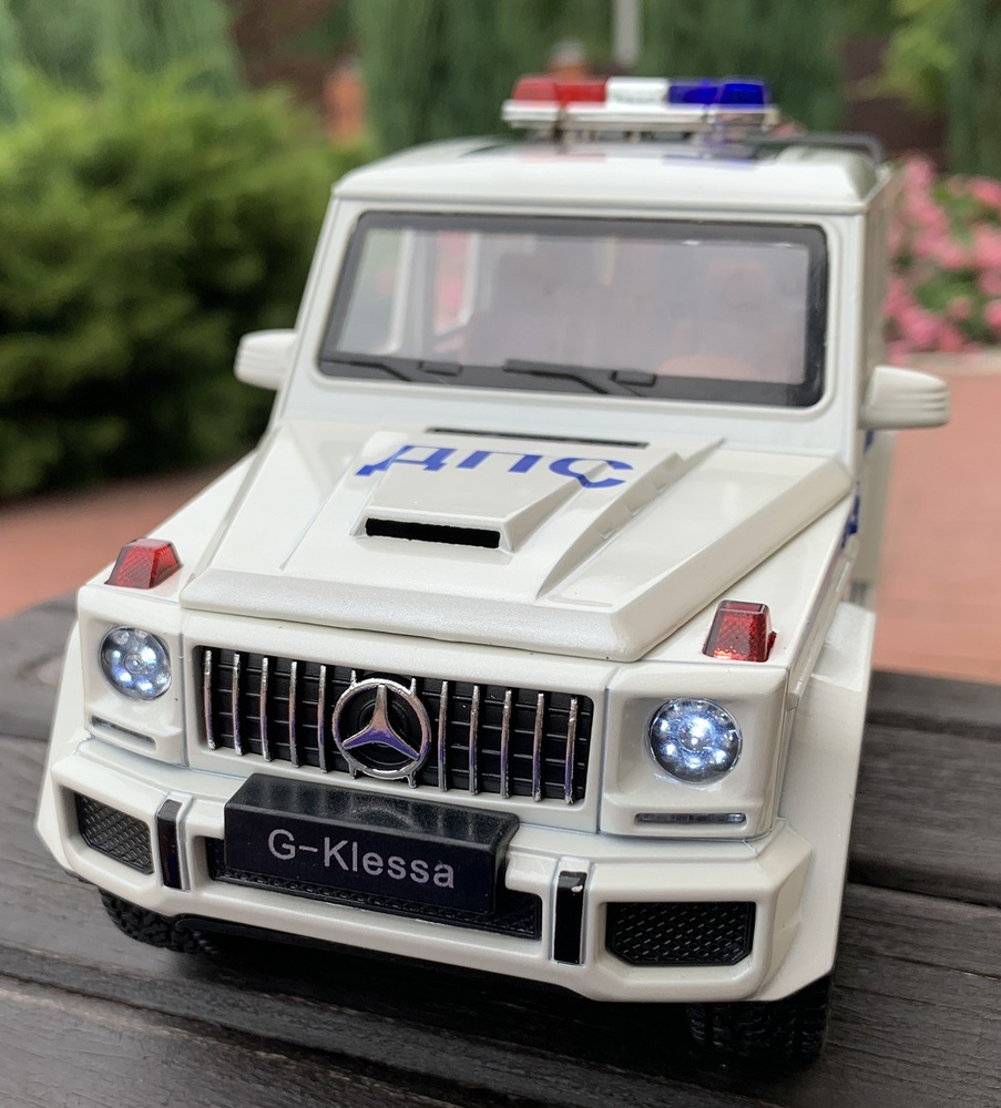 Гелик ДПС Полиция машинка металлическая Mercedes-Benz Gelandewagen Мерседес Гелендваген G65, длина 21 #1