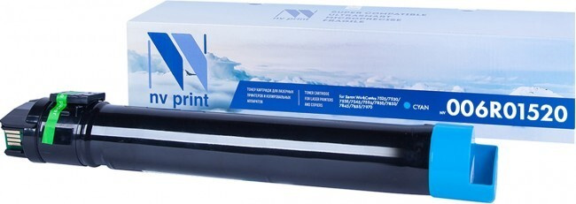 Картридж NV Print 006R01520 Голубой для принтеров Xerox WorkCentre 7525/ 7530/ 7535/ 7545/ 7556/ 7830/ #1