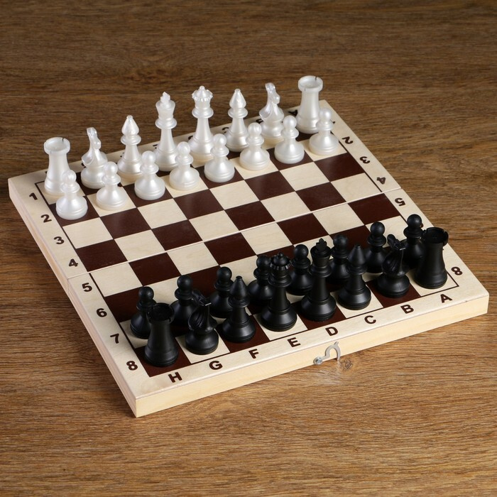 Фигуры шахматные обиходные пластиковые #1