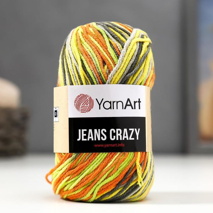 Пряжа для вязания YarnArt "Jeans crazy" 55% хлопок, 45% акрил 160м/50гр, 7201 принт  #1