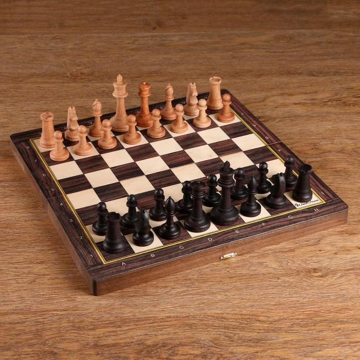 Шахматы "Рапид", буковые, (король h 9 см, пешка h 4.4 см), доска 37 х 37 см  #1