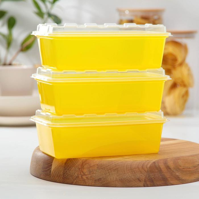 Набор контейнеров Berossi для заморозки 1 л Zip, 3 шт, цвет желтый (ИК 17455000)  #1