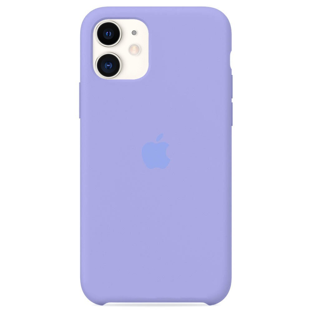 Силиконовый чехол для смартфона Silicone Case на iPhone 11 / Айфон 11 с логотипом, сиреневый  #1