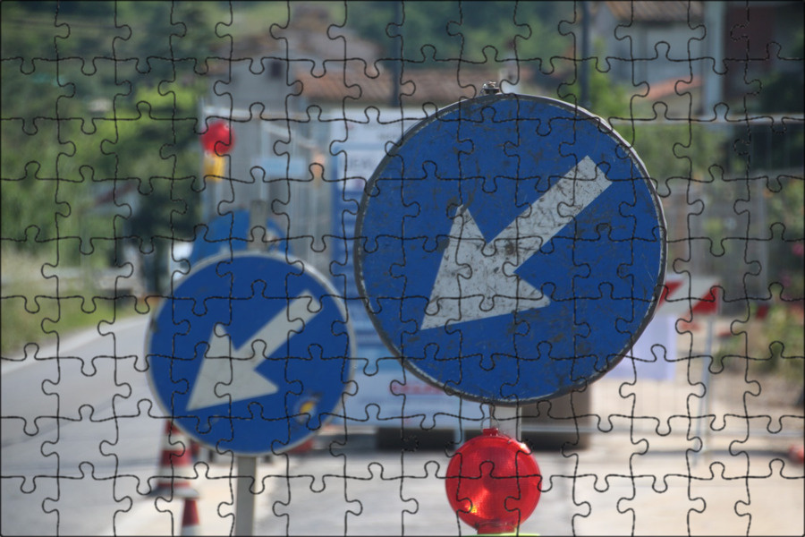 Магнитный пазл 27x18см."Дорожные знаки, движение, дорожный знак" на ...