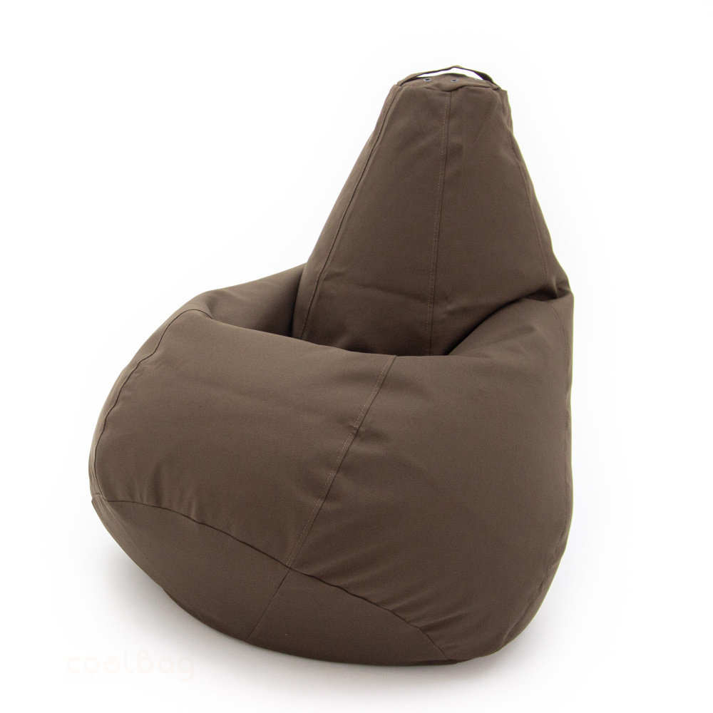 coolbag Кресло-мешок Груша, Микровелюр, Размер XL,шоколадный, коричневый  #1