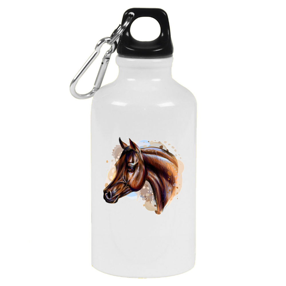 Бутылка с карабином CoolPodarok Животные Лошадь #1