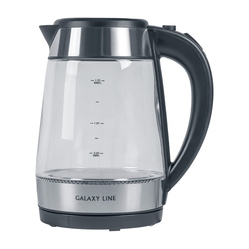 GALAXY Электрический чайник GL0558, прозрачный, черный #1