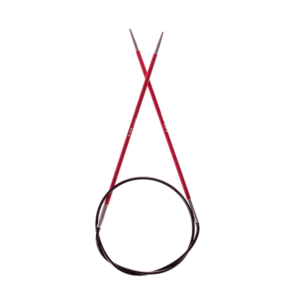 47061 Спицы круговые для вязания с эластичной гибкой леской 40 х 2.00 мм Zing KnitPro  #1