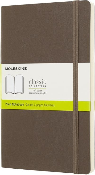 Блокнот без разметки Moleskine CLASSIC SOFT, В6, сшитый, полиуретан, 192 л, коричневый  #1