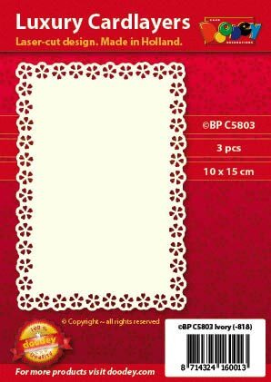 Подложка для открытки A6 "flower border" (10.5 х 14.85 см.) / Doodey, артикул BPC5803  #1