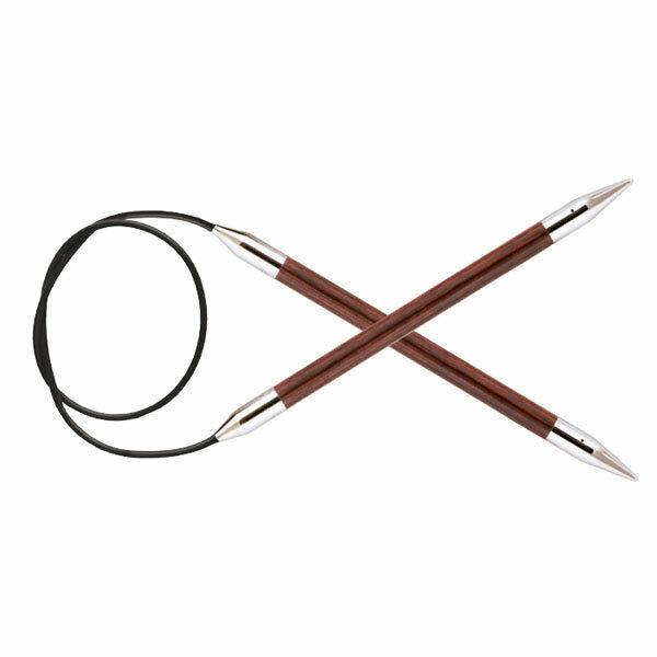 Спицы для вязания Knit Pro круговые, деревянные Royale 7мм, 100см, бордовая роза, арт.29121  #1