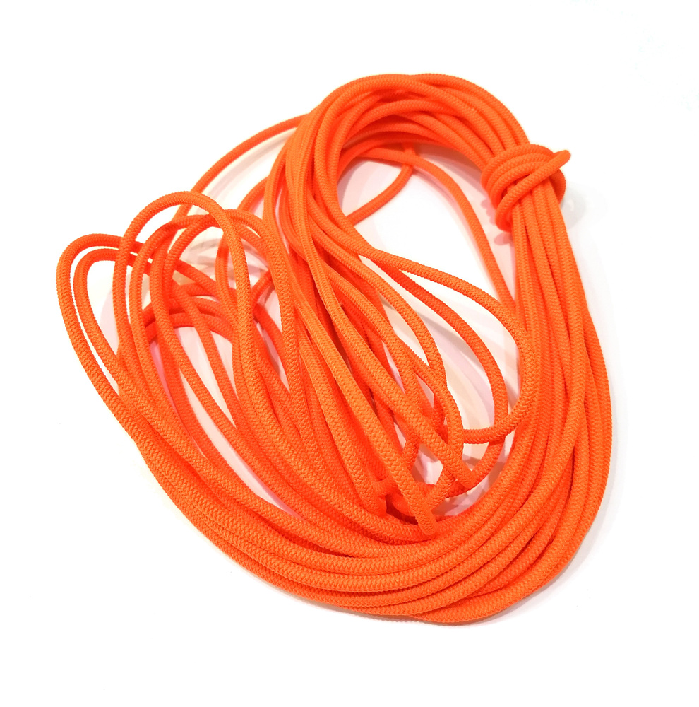 Эластичный шнур 3,5мм, круглое сечение, полиэстер, оранжевый, 10 метров  #1