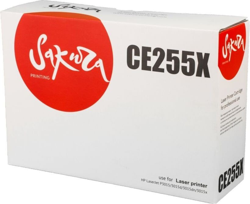 Картридж SAKURA CE255X для HP LaserJet P3015, 3015d, 3015dn, 3015x, черный, 12500 к.  #1