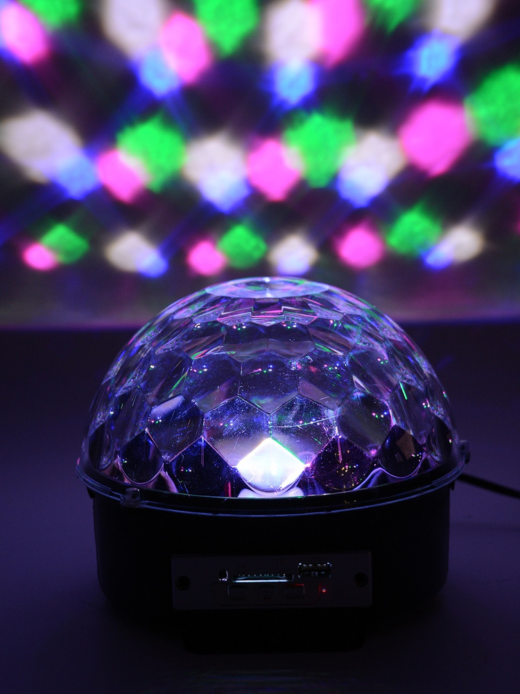 Светильник-проектор светомузыка Диско-шар Новый год подарок  #1